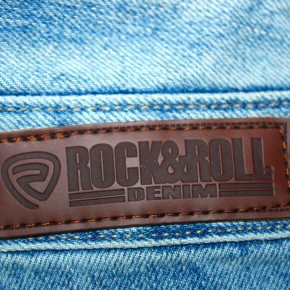 Rock & Roll Denim High Rise Belted Denim Shorts Blue NWT